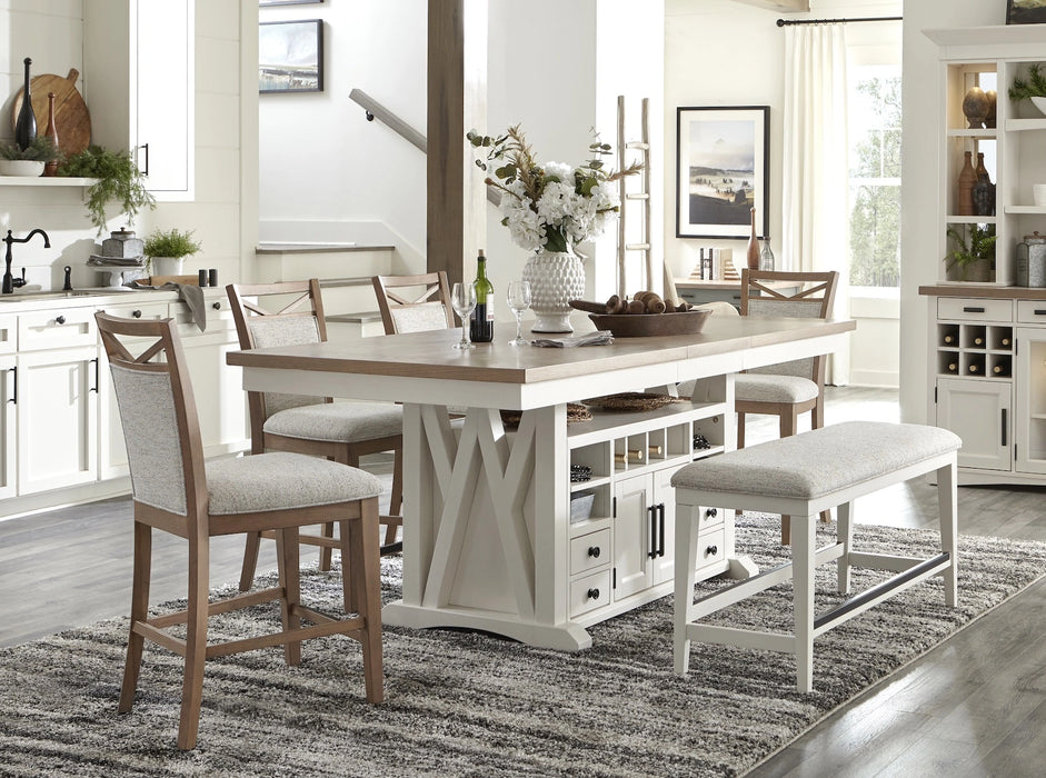 Parker House Americana Modern Dining Upholstered Counter Chair Two Pack