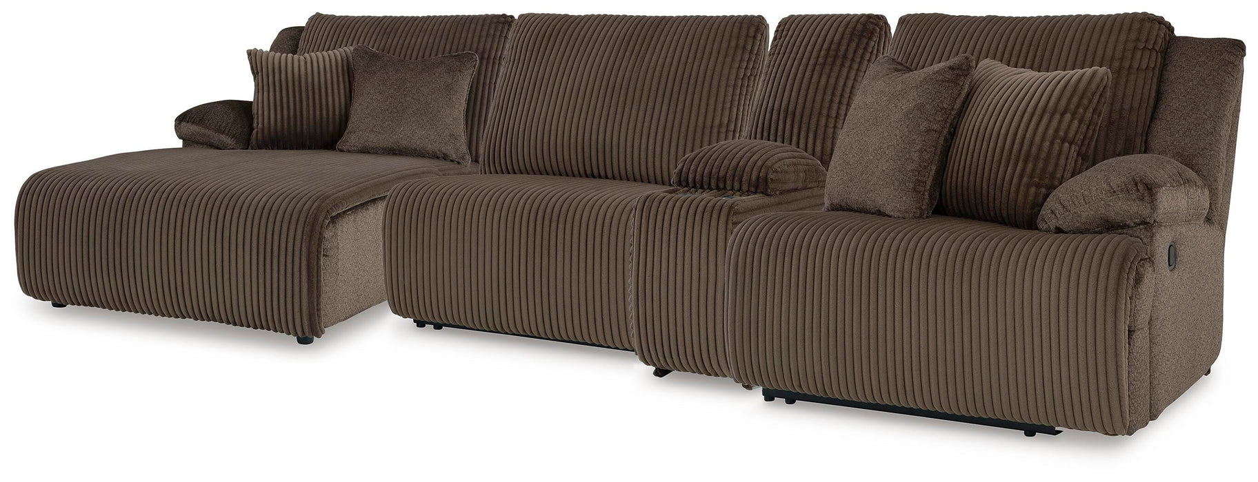 Top Tier Reclining Sectional with Chaise - MI Hometown Furnishings (MI)*