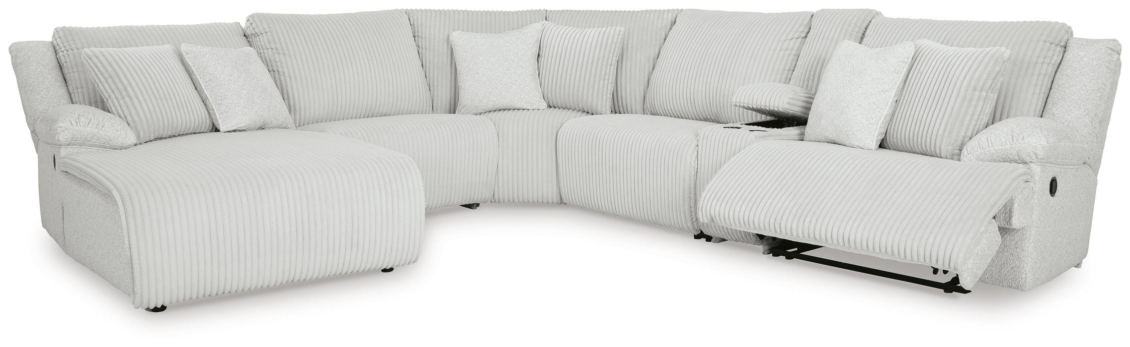 Top Tier Reclining Sectional with Chaise - MI Hometown Furnishings (MI)*
