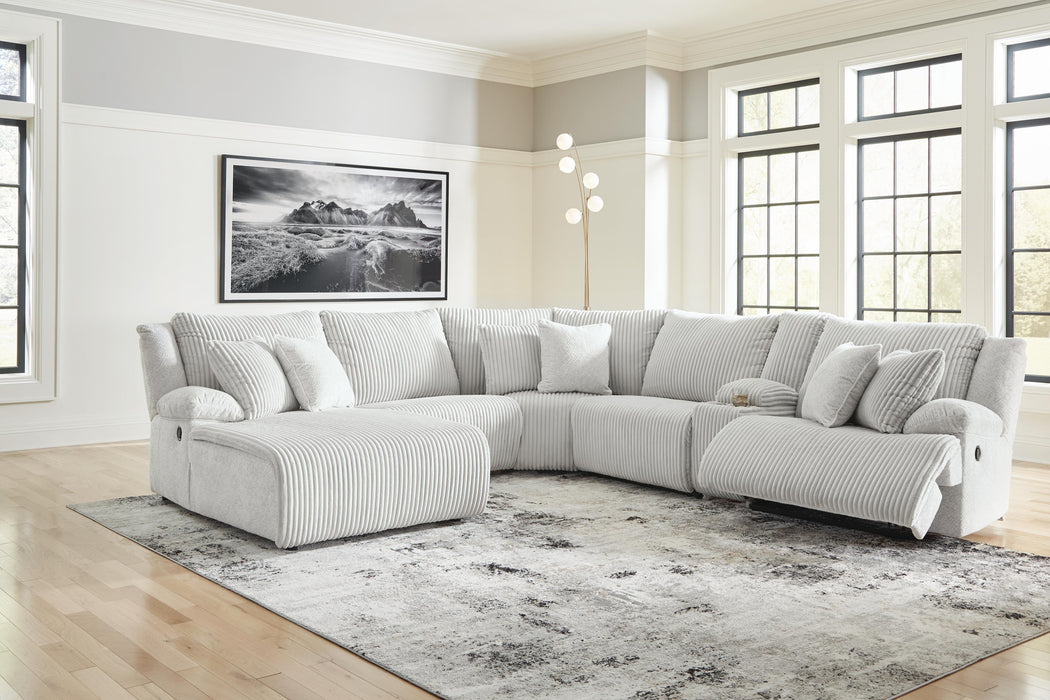 Top Tier Reclining Sectional with Chaise - MI Hometown Furnishings (MI)*