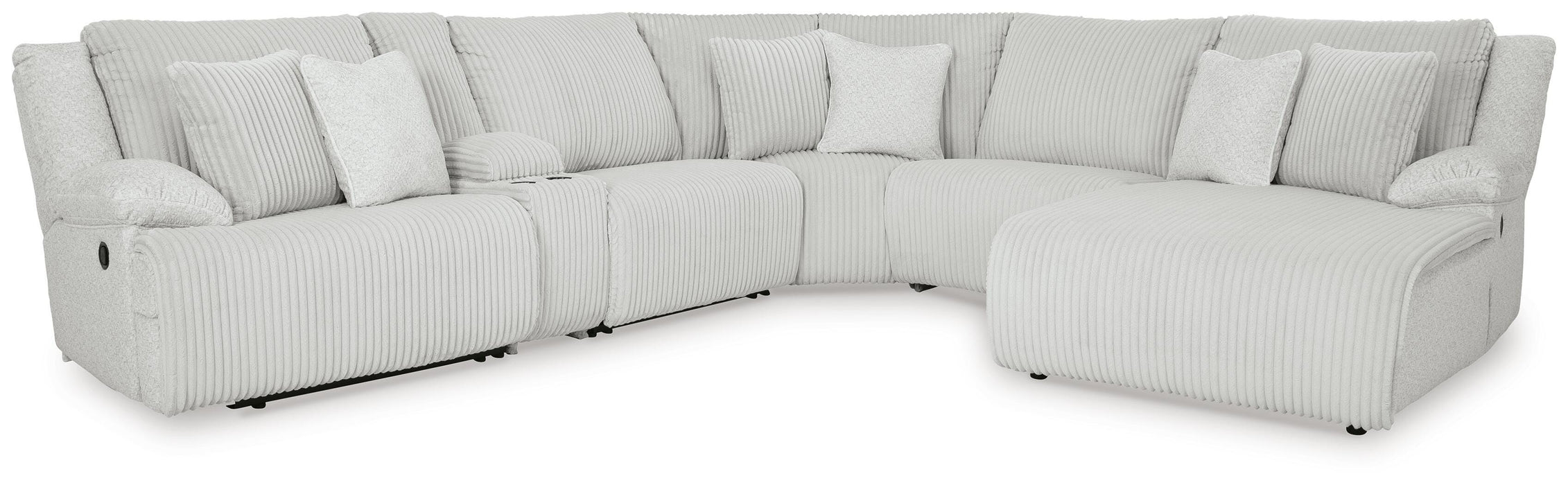 Top Tier Reclining Sectional with Chaise - MI Hometown Furnishings (MI)*