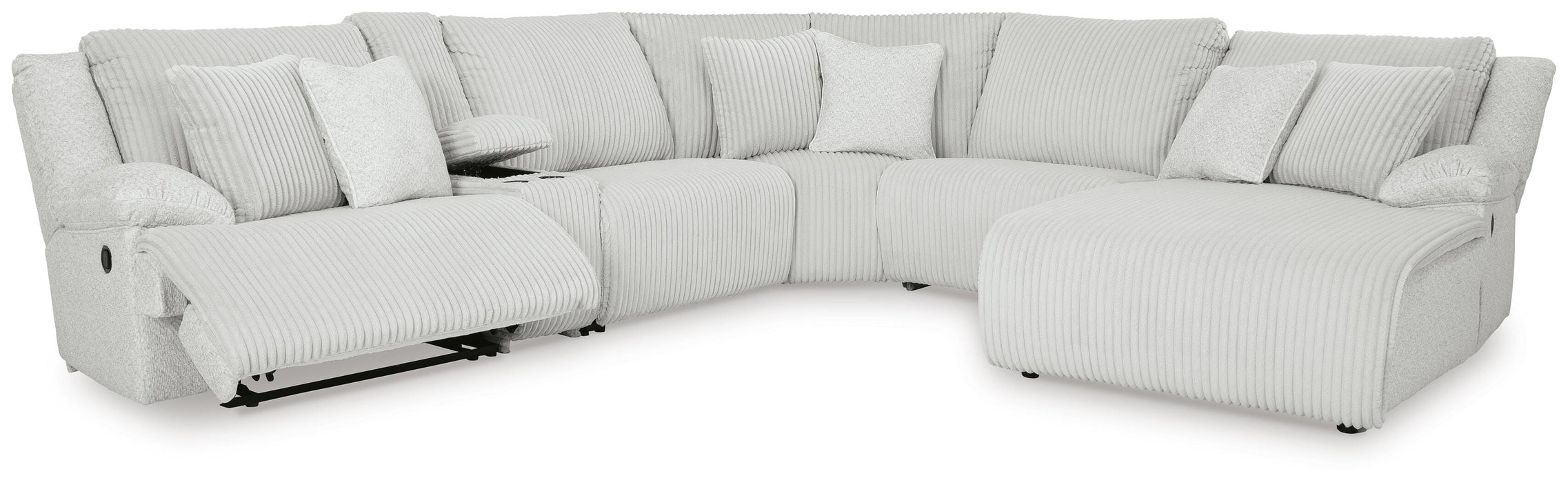 Top Tier Reclining Sectional with Chaise - MI Hometown Furnishings (MI)*
