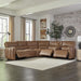 Parker Living Modesto 6 Piece Modular Power Reclining Sectional with Power Adjustable Headrests