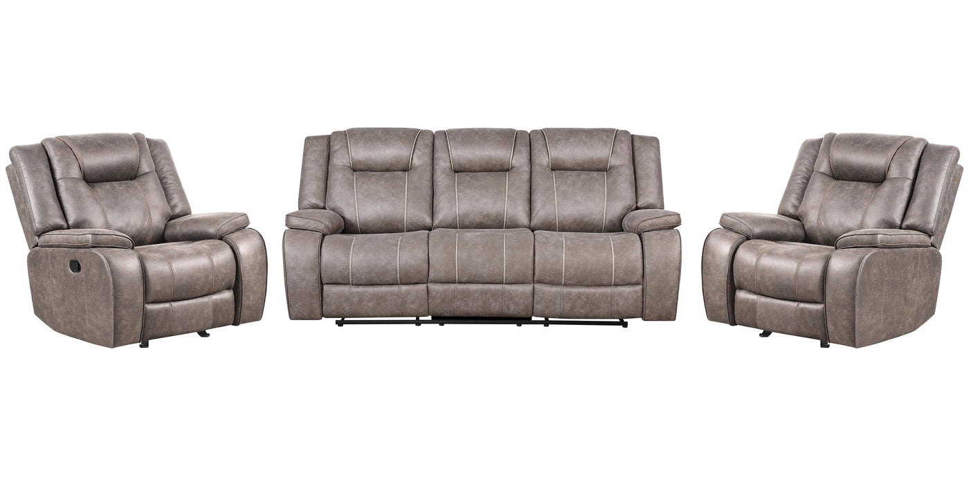 Parker Living Blake - Desert Taupe Manual Glider Reclining Sofa and Two Recliners