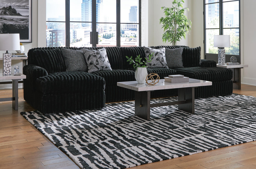 Midnight-Madness Sectional with Chaise - MI Hometown Furnishings (MI)*