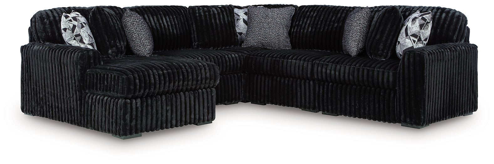 Midnight-Madness Sectional with Chaise - MI Hometown Furnishings (MI)*
