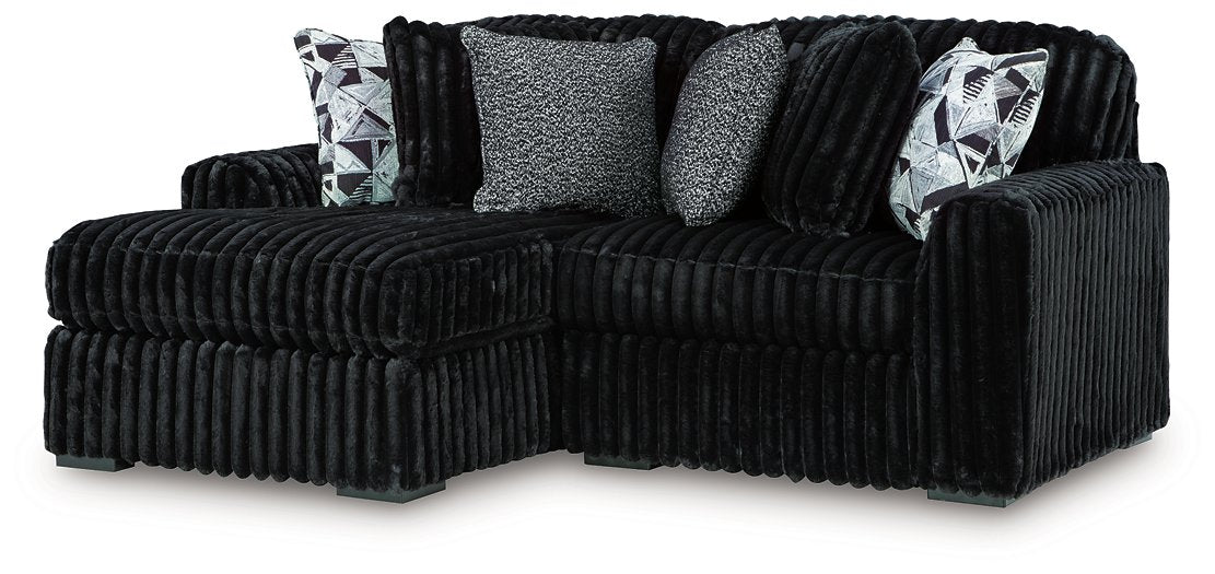 Midnight-Madness Sectional with Chaise - MI Hometown Furnishings (MI)*