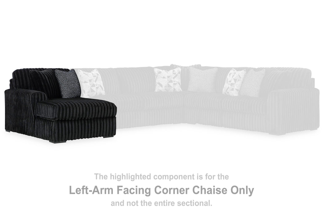 Midnight-Madness Sectional with Chaise - MI Hometown Furnishings (MI)*