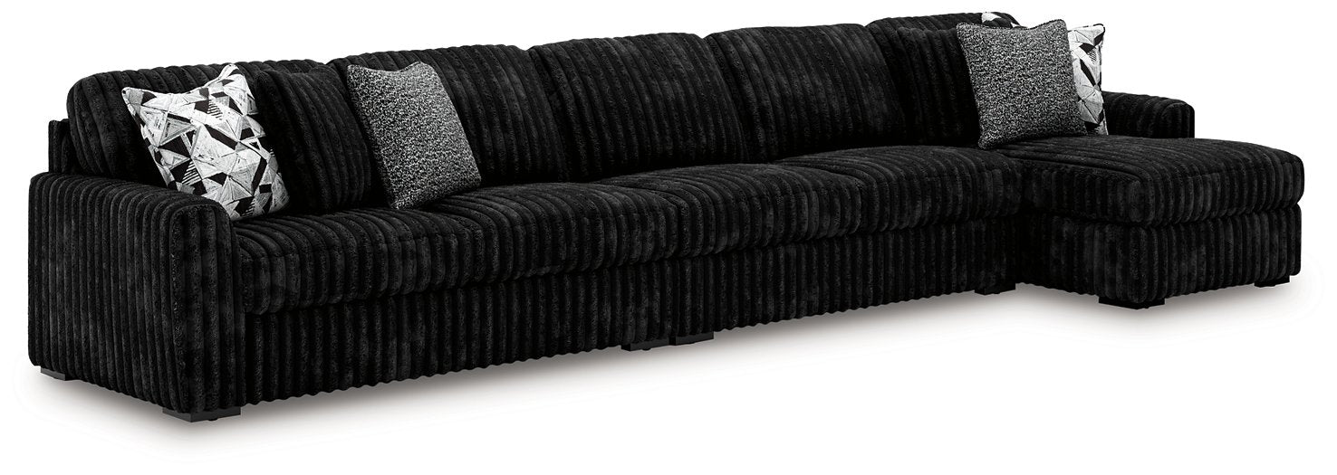 Midnight-Madness Sectional with Chaise - MI Hometown Furnishings (MI)*