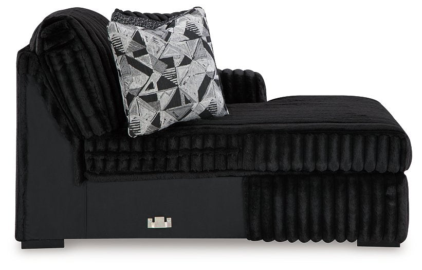 Midnight-Madness Sectional with Chaise - MI Hometown Furnishings (MI)*