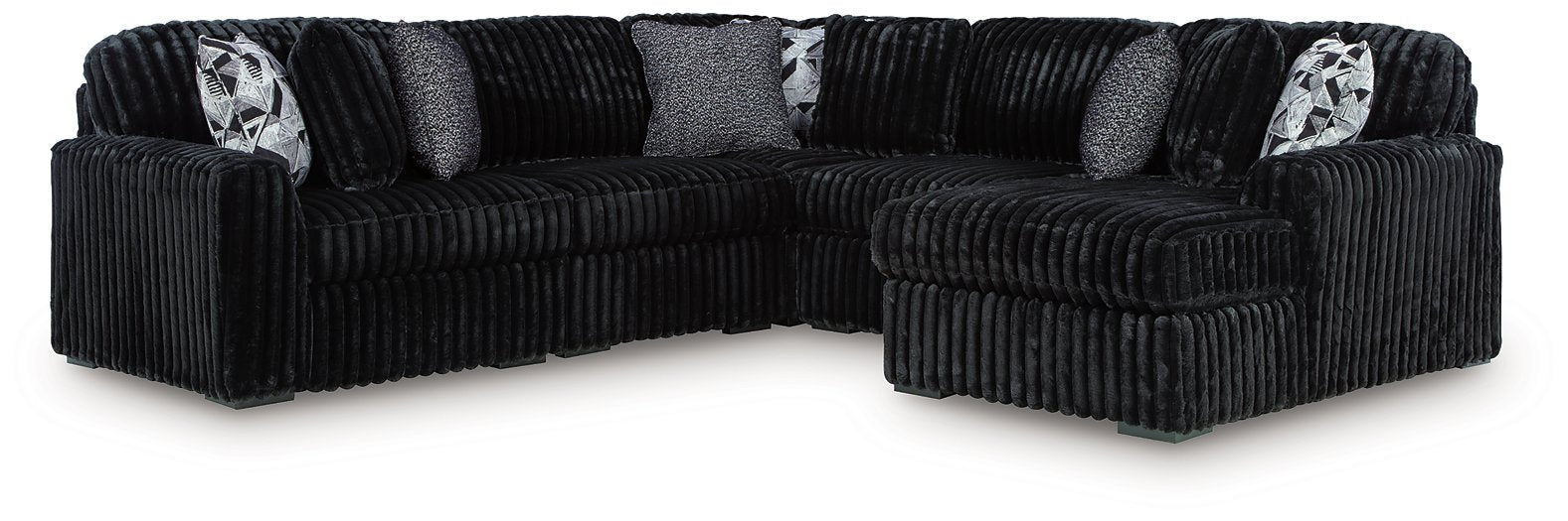 Midnight-Madness Sectional with Chaise - MI Hometown Furnishings (MI)*