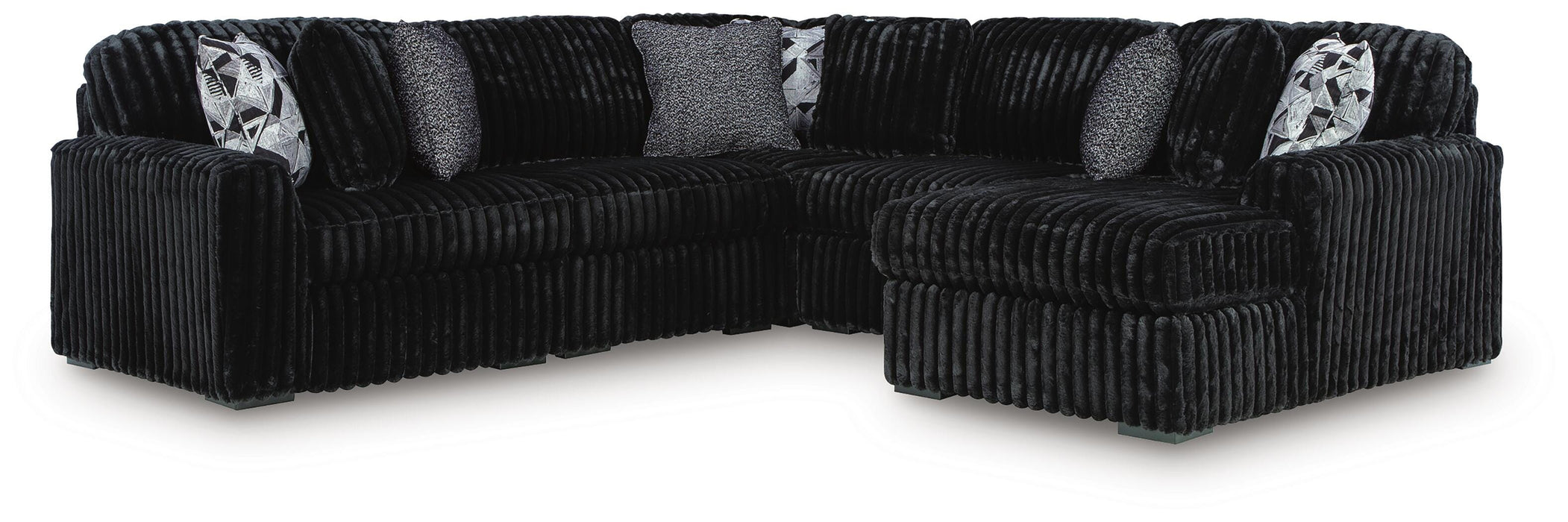 Midnight-Madness Sectional with Chaise - MI Hometown Furnishings (MI)*