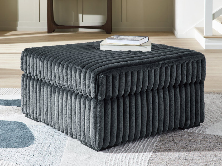 Midnight-Madness Oversized Accent Ottoman - MI Hometown Furnishings (MI)*