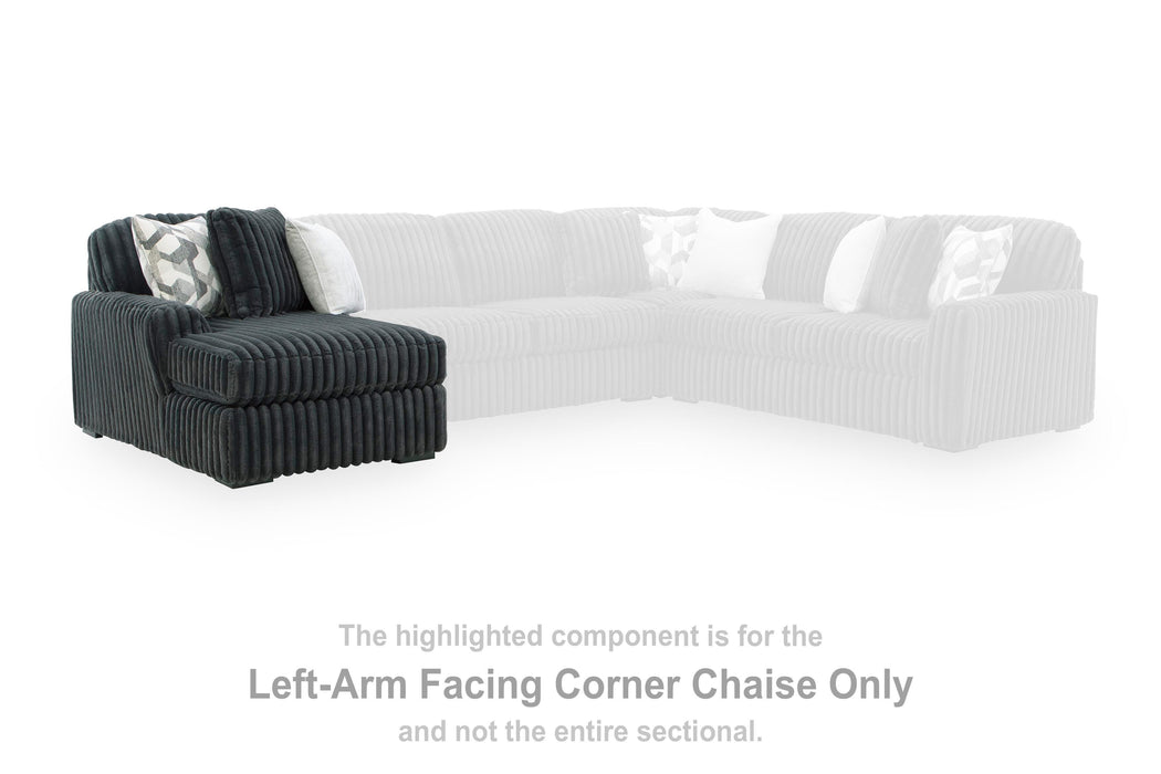 Midnight-Madness Sectional with Chaise - MI Hometown Furnishings (MI)*