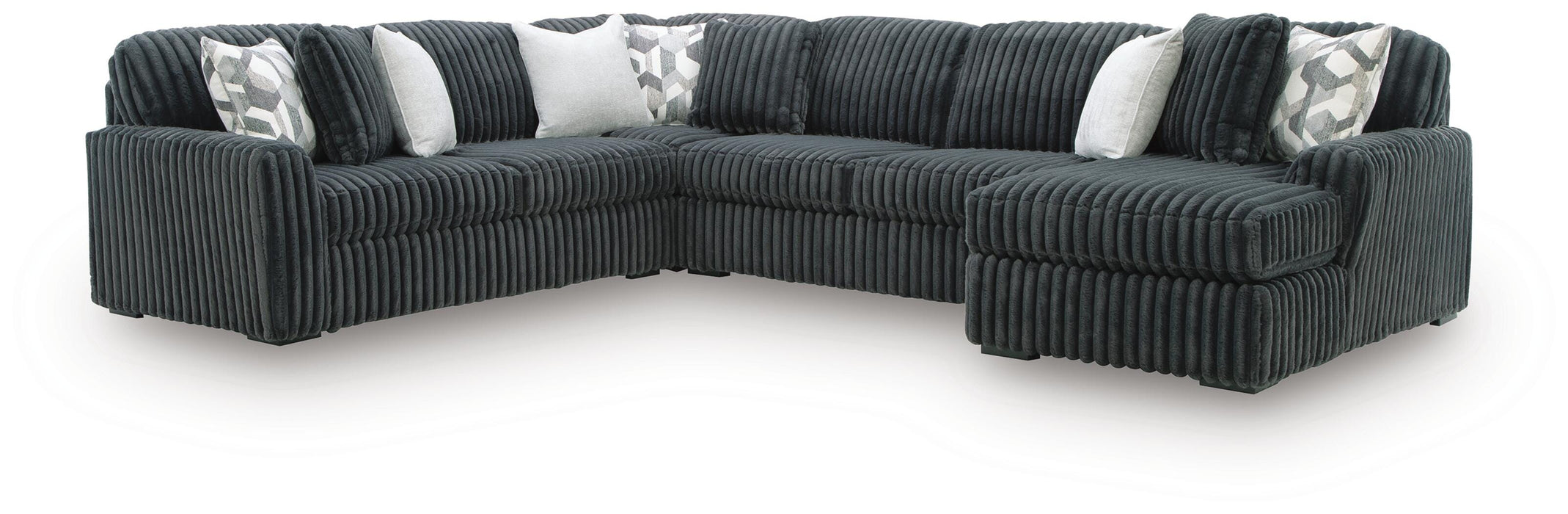 Midnight-Madness Sectional with Chaise - MI Hometown Furnishings (MI)*