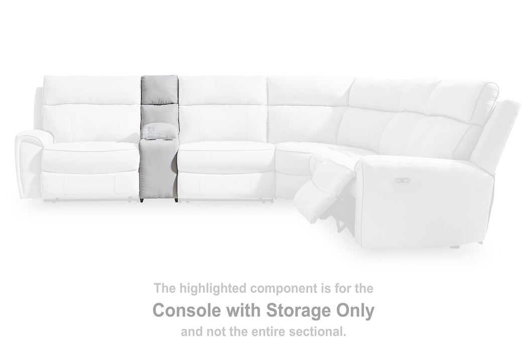 Social Pointe Reclining Sectional with Storage Consoles - MI Hometown Furnishings (MI)*