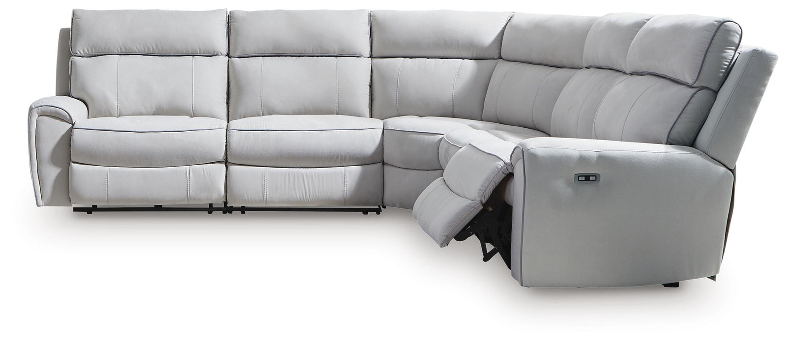Social Pointe Power Reclining Sectional - MI Hometown Furnishings (MI)*