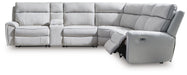 Social Pointe Power Reclining Sectional - MI Hometown Furnishings (MI)*