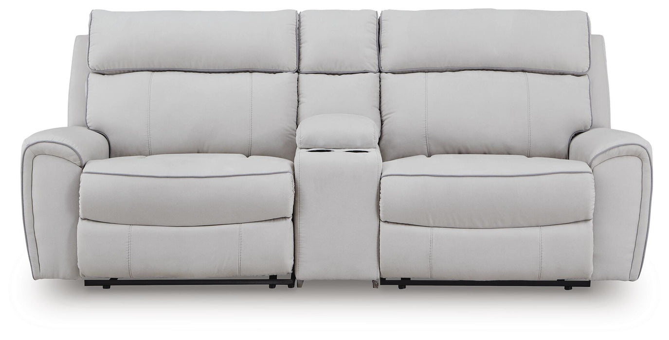 Social Pointe Power Reclining Sectional - MI Hometown Furnishings (MI)*