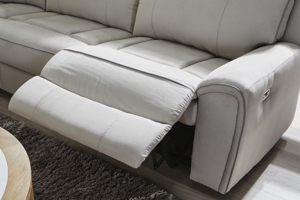 Social Pointe Power Reclining Sectional - MI Hometown Furnishings (MI)*