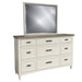 Parker House Americana Modern Bedroom Queen Shelter Bed 2 Nightstands and Dresser with Mirror