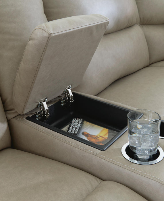 Narwhal Place Reclining Sectional with Storage Console - MI Hometown Furnishings (MI)*