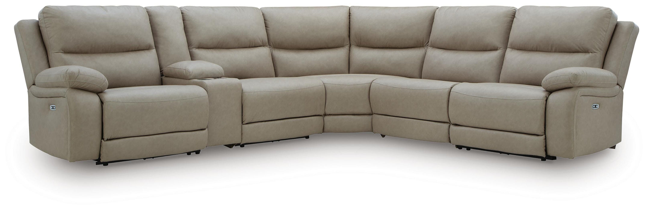Narwhal Place Reclining Sectional with Storage Console - MI Hometown Furnishings (MI)*
