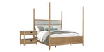Parker House Escape - Bedroom Queen Poster Bed and Nightstand
