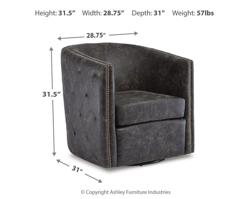 Brentlow Swivel Accent Chair - MI Hometown Furnishings (MI)*