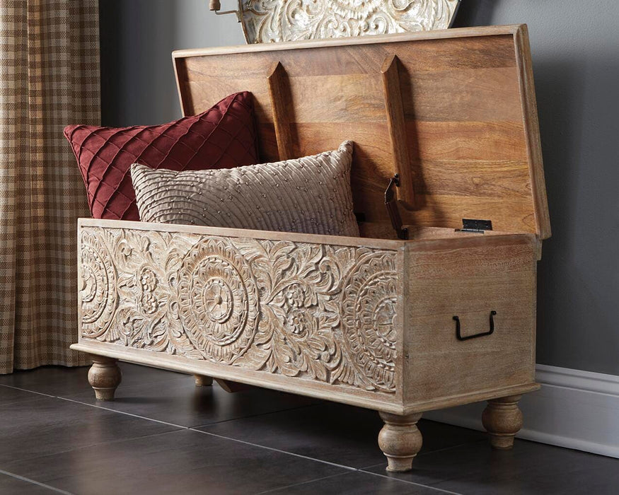 Fossil Ridge Storage Bench - MI Hometown Furnishings (MI)*