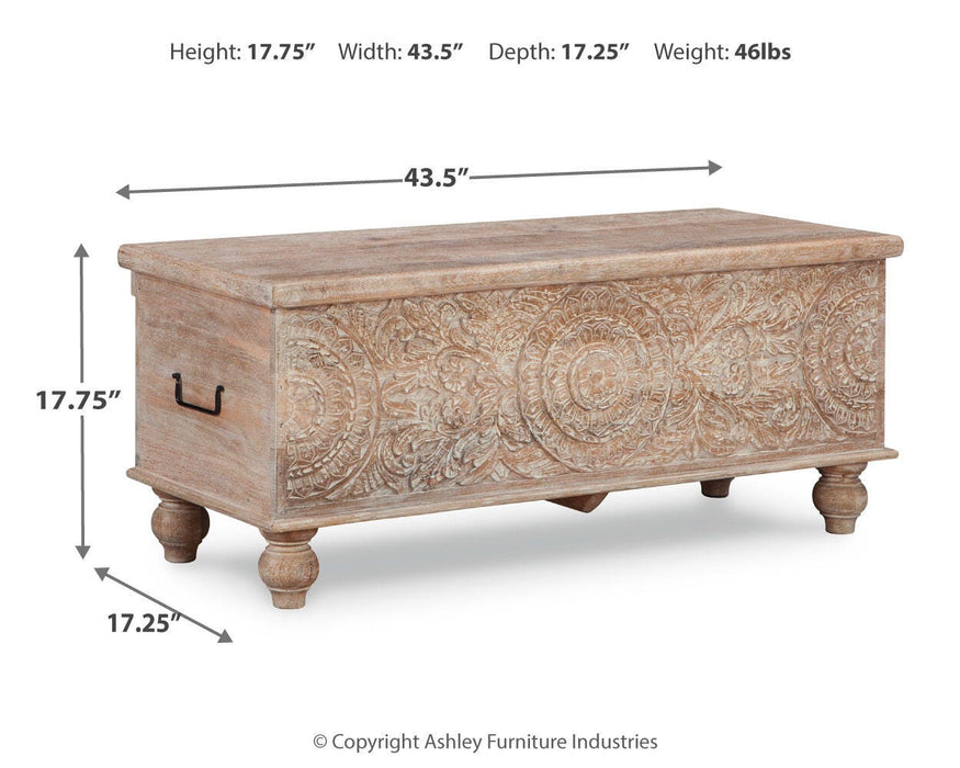 Fossil Ridge Storage Bench - MI Hometown Furnishings (MI)*