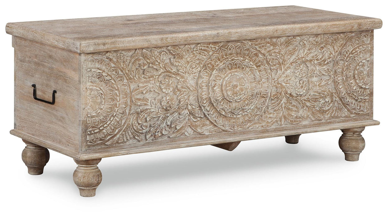 Fossil Ridge Storage Bench - MI Hometown Furnishings (MI)*