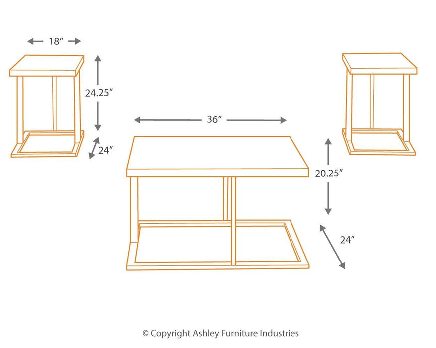 Airdon - Occasional Table Set (3/cn)