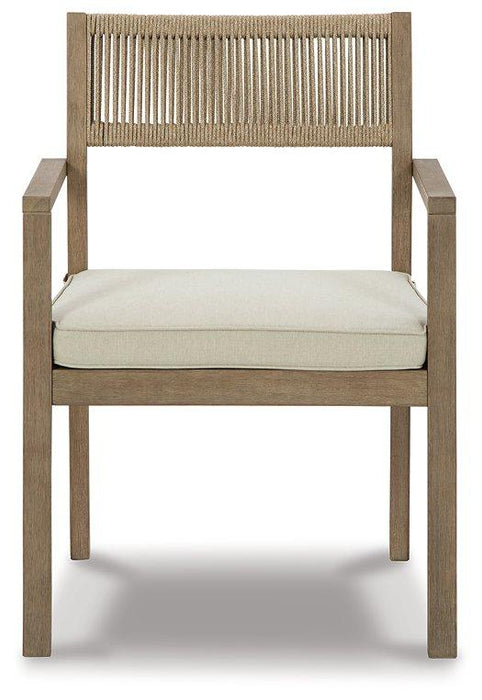 Aria Plains Arm Chair with Cushion (Set of 2)