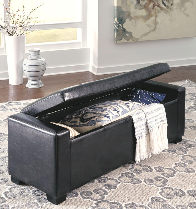 Benches - Upholstered Storage Bench - Faux Leather