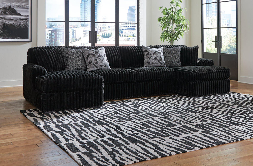 Midnight-Madness Sectional with Chaise - MI Hometown Furnishings (MI)*