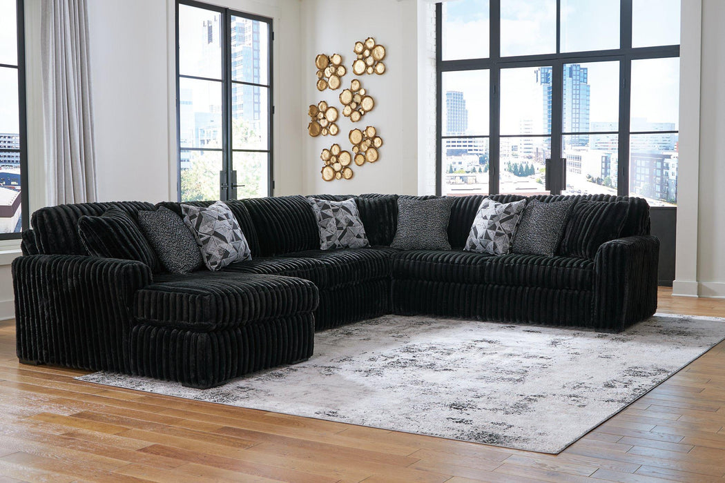 Midnight-Madness Sectional with Chaise - MI Hometown Furnishings (MI)*