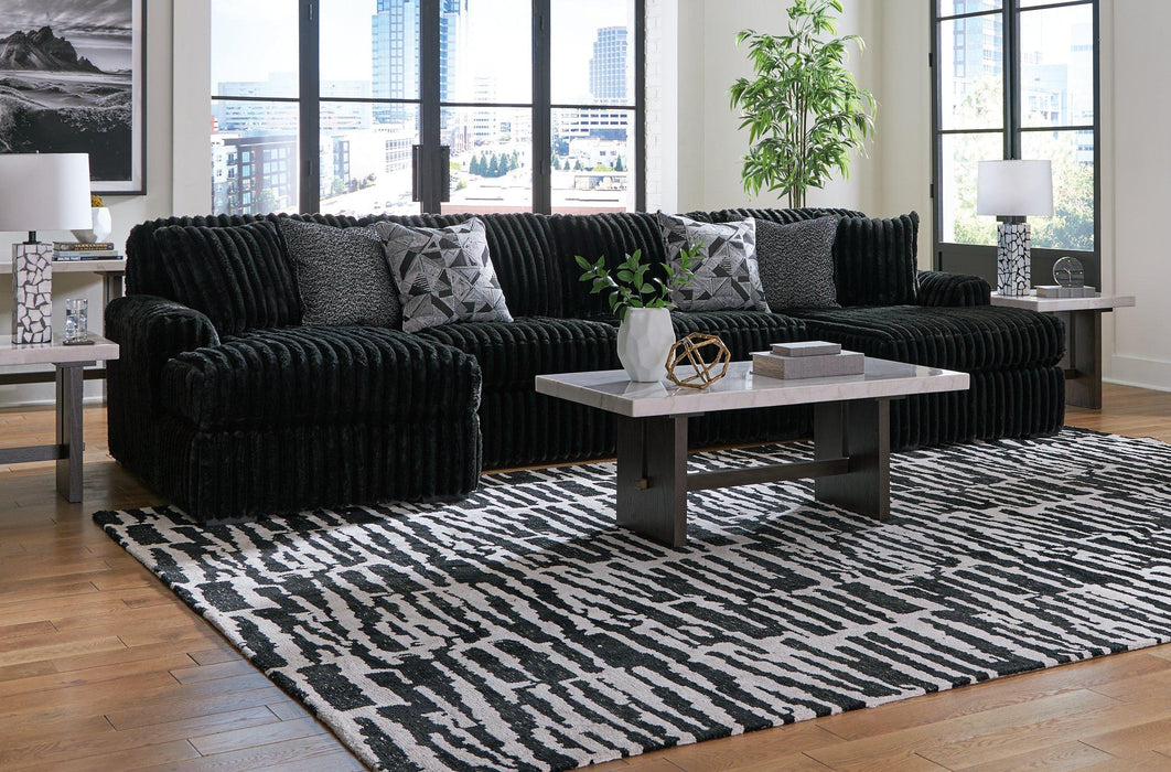 Midnight-Madness Sectional with Chaise - MI Hometown Furnishings (MI)*