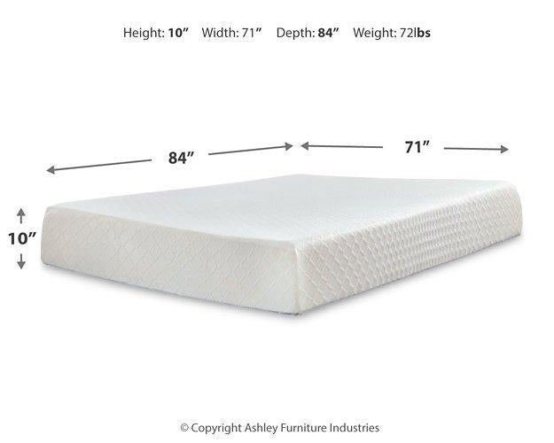 10 Inch Chime Memory Foam Mattress Set - MI Hometown Furnishings (MI)*