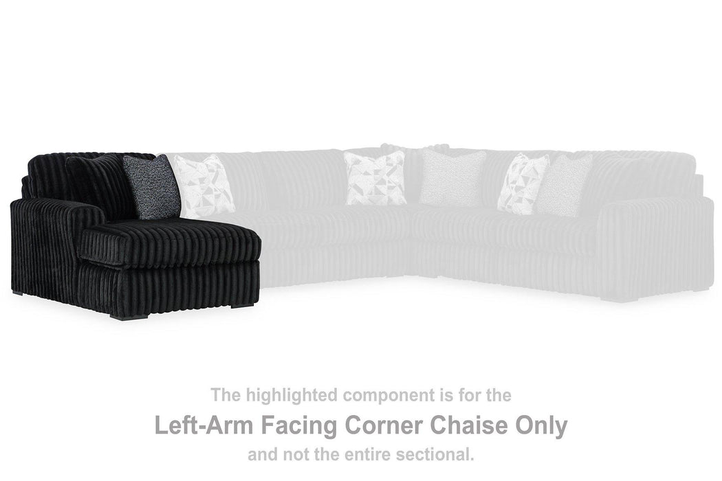 Midnight-Madness Sectional with Chaise - MI Hometown Furnishings (MI)*