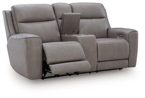 5Z-Comfort Power Reclining Loveseat with Console - MI Hometown Furnishings (MI)*