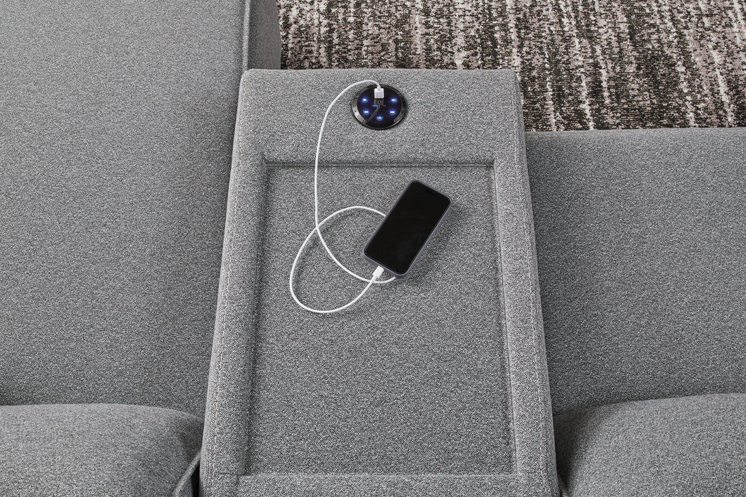 Modmax Power Reclining Sectional with Chaise - MI Hometown Furnishings (MI)*