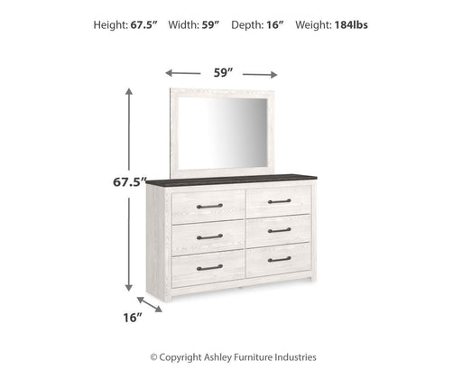 Gerridan Dresser and Mirror - MI Hometown Furnishings (MI)*