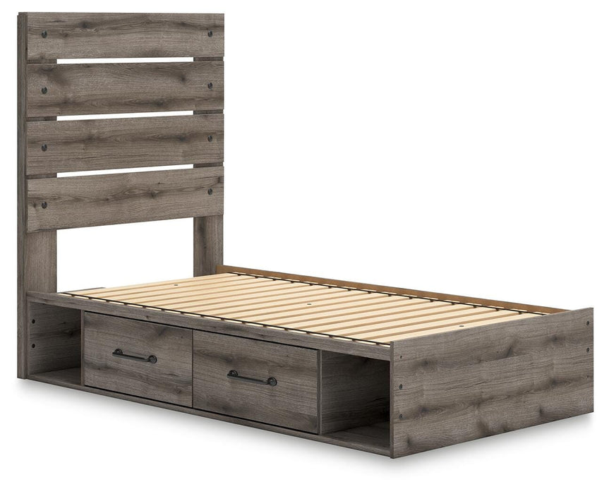 Graystorm Bed with Storage - MI Hometown Furnishings (MI)*