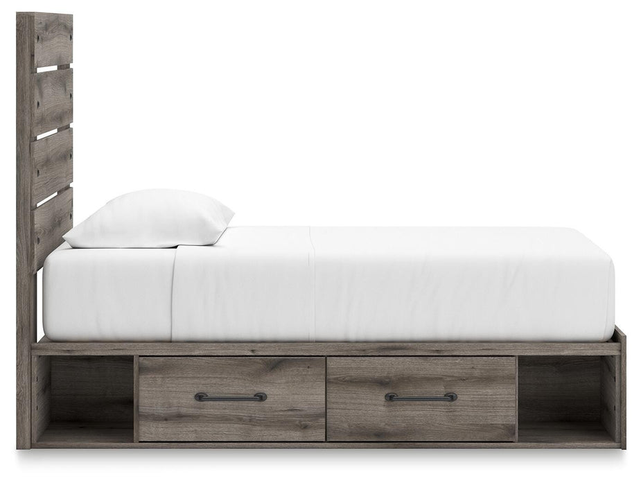 Graystorm Bed with Storage - MI Hometown Furnishings (MI)*