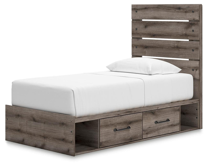 Graystorm Bed with Storage - MI Hometown Furnishings (MI)*