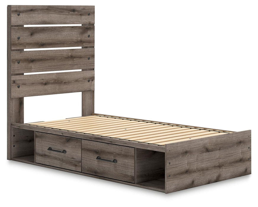 Graystorm Bed with Storage - MI Hometown Furnishings (MI)*