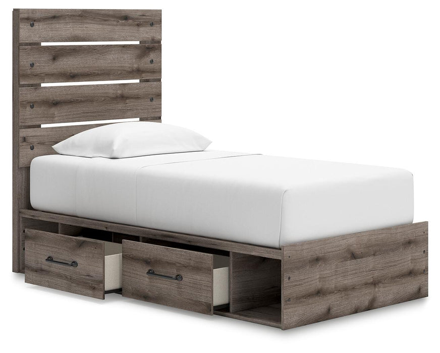Graystorm Bed with Storage - MI Hometown Furnishings (MI)*