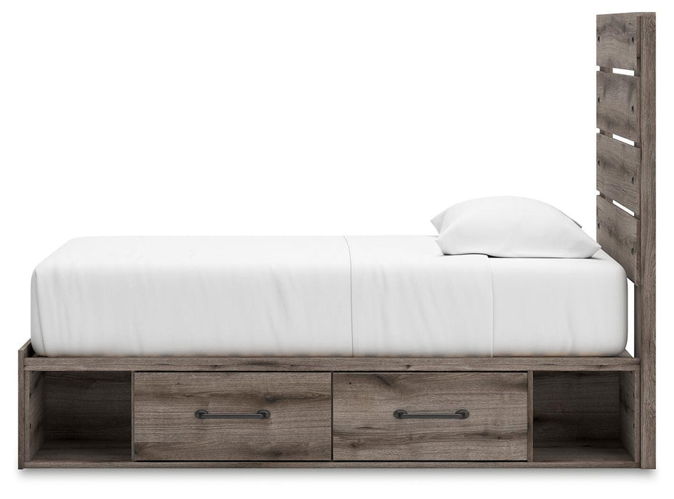 Graystorm Bed with Storage - MI Hometown Furnishings (MI)*