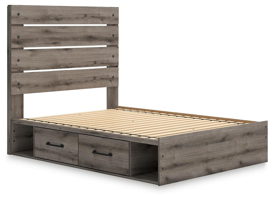 Graystorm Bed with Storage - MI Hometown Furnishings (MI)*